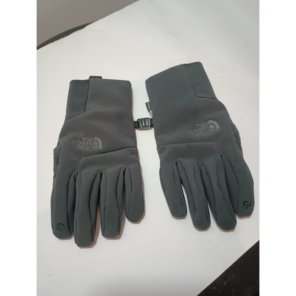 The North Face Youth Apex Etip Gloves Medium M Grey Touchscreen Windproof Kids
